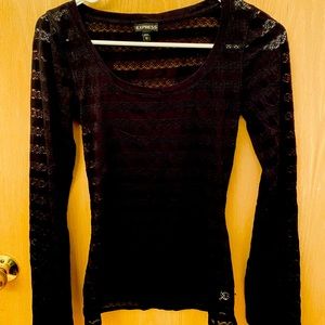 NWOT Express lace long-sleeve top